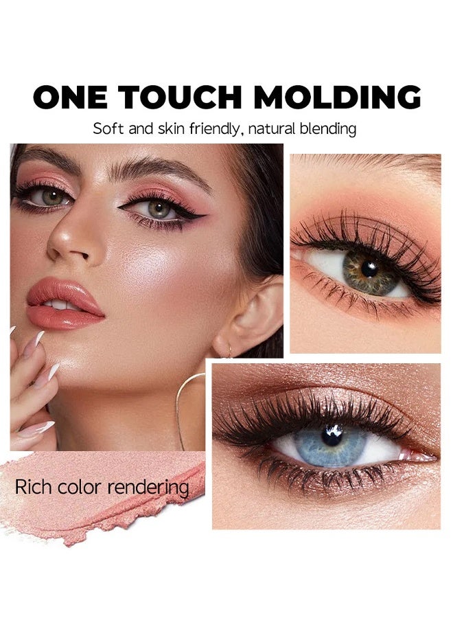 DIMSHOW Eye Shadow Stick-Multi Functional 4 Colors Shadow Stick and Highlighter Makeup 4 in 1 Long Lasting Eyeshadow Pencil - Image 4